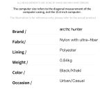 کوله پشتی آرکتیک هانتر مدل GWB00849 - Image 12